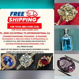 MaxSold Auction: This online auction features gemstone jewelry, ring boxes, jewelry loupes, silver jewelry, and loose gemstones such as citrine, peridots, quartz, sapphires, emeralds, tanzanites, moonstones, and much, much, more!!!